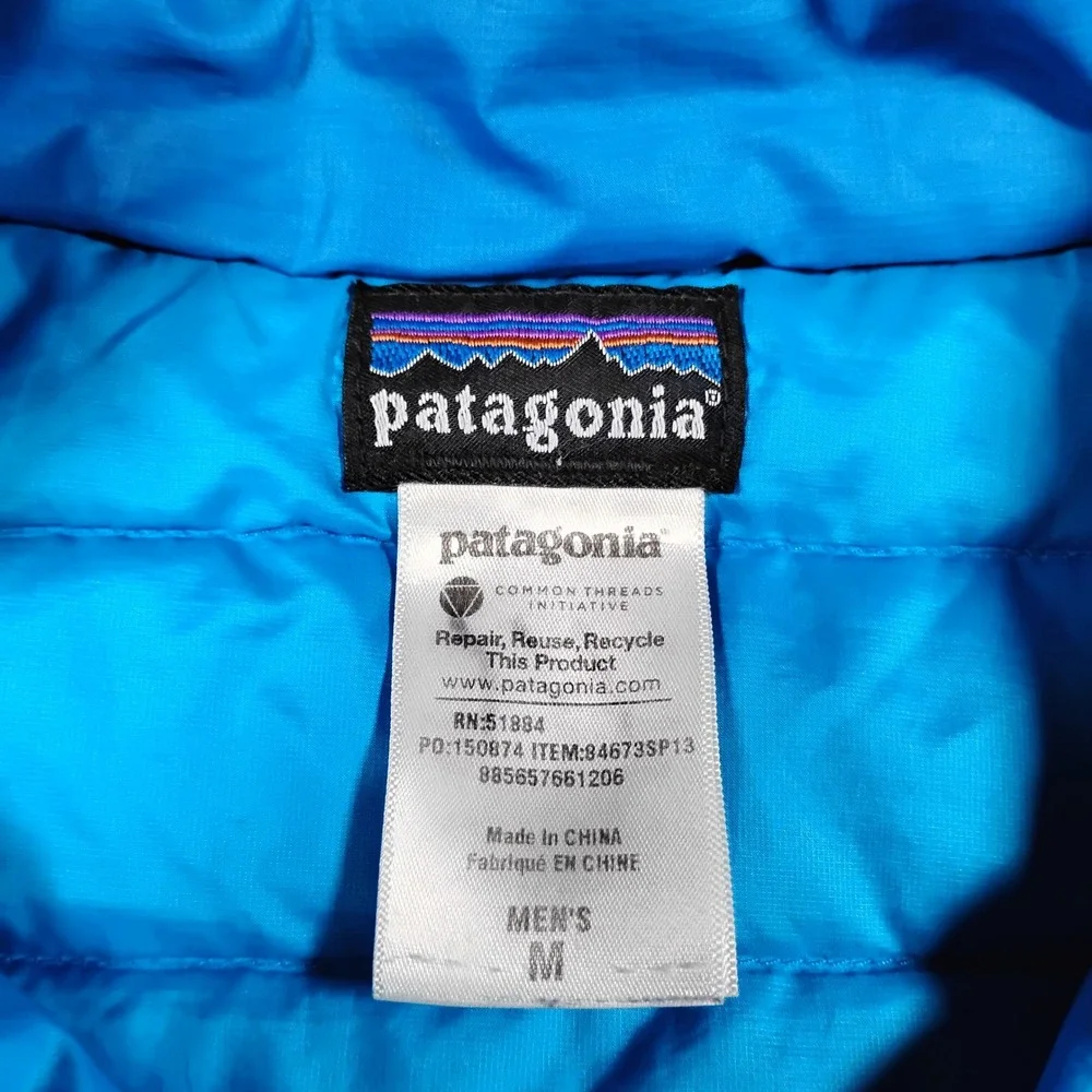 Patagonia Down Sweater Jacket Mens Medium Blue Puffer Coat 84673 SP13 Gorpcore